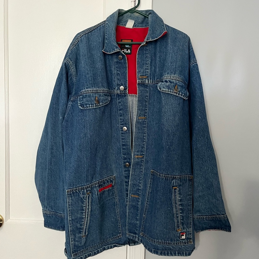 Vintage 90’s FILA Denim Jacket size XL